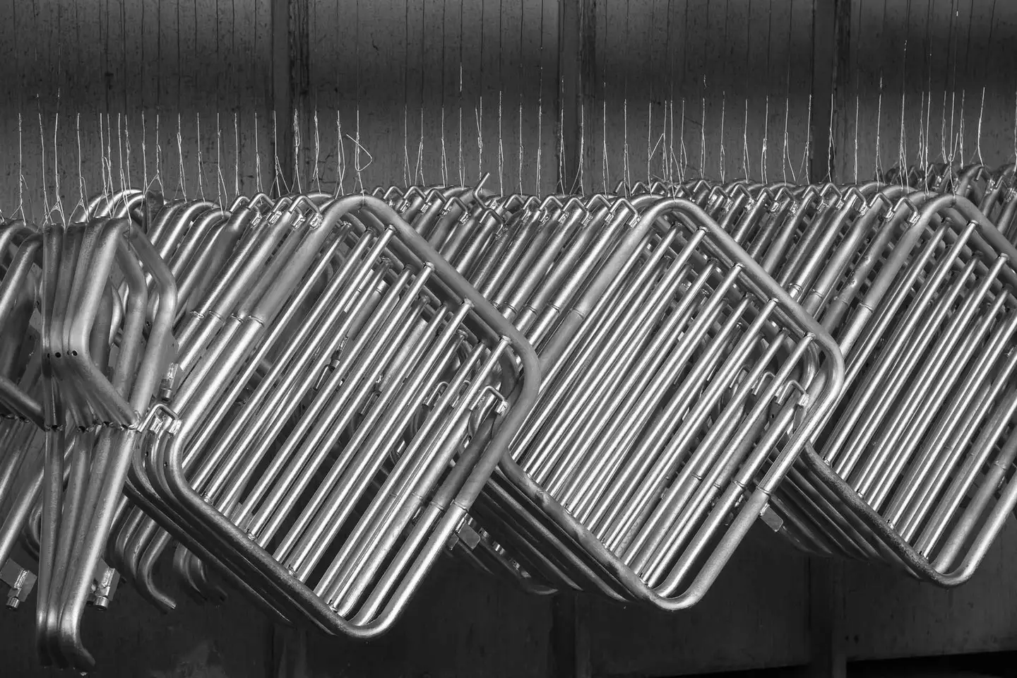Domestic fence fittings securing a steel fence line